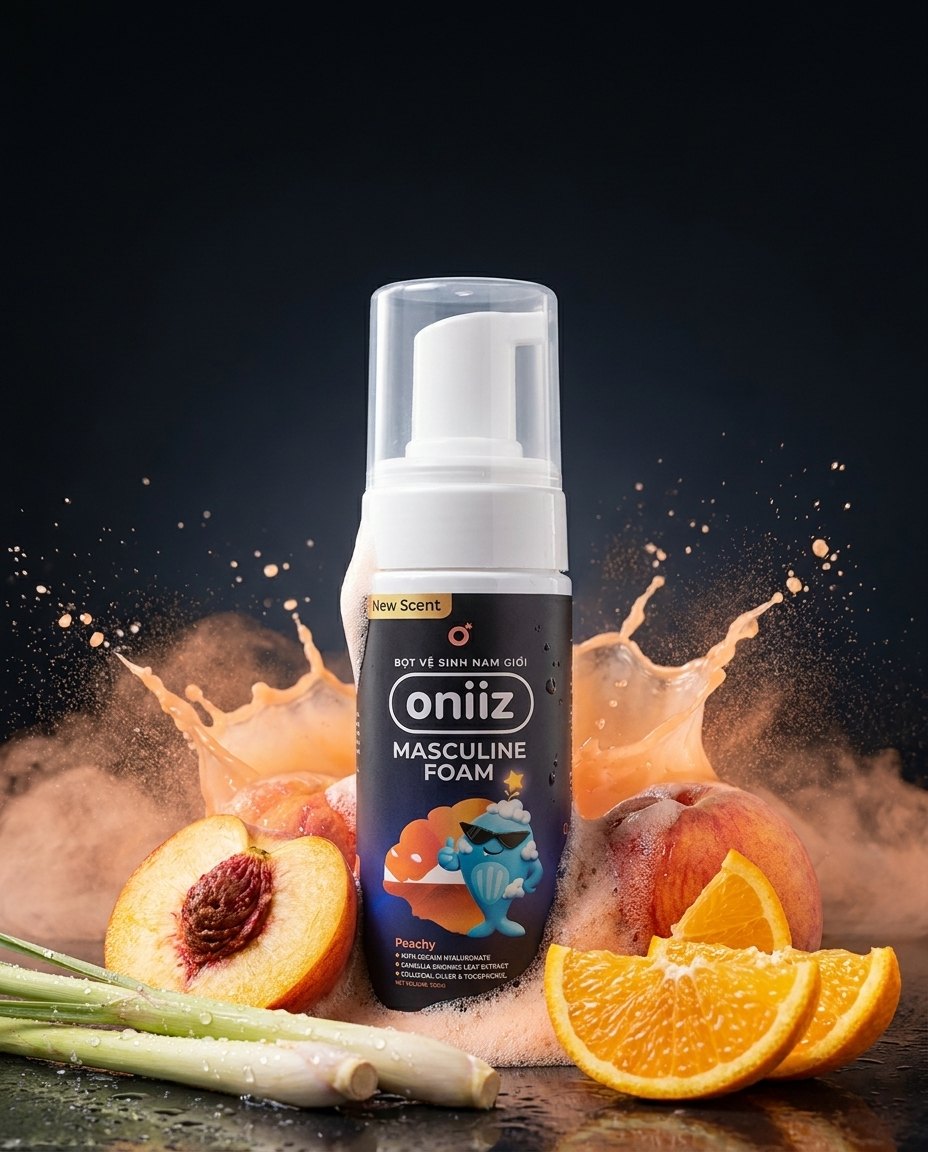 a single oniiz beachy bottle as hero surrounded 