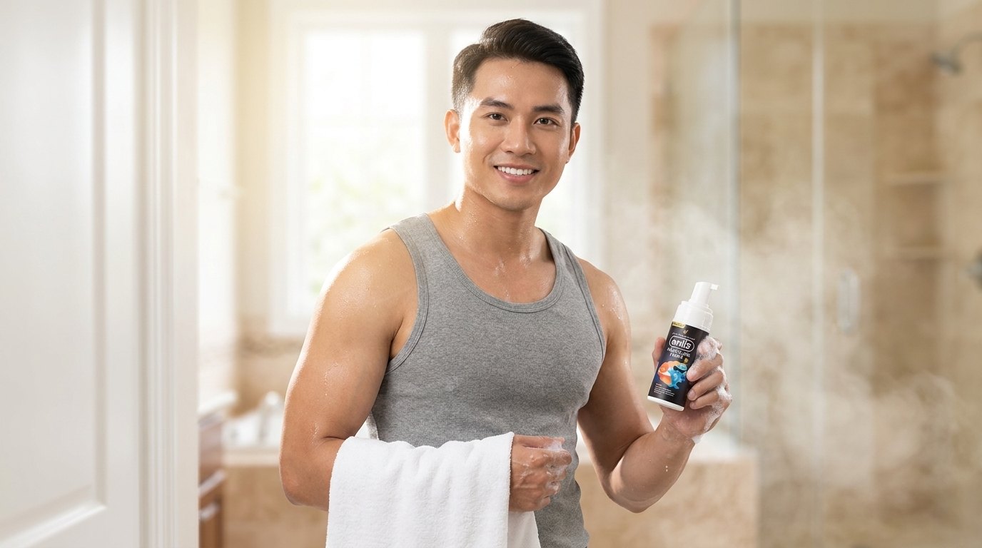 a muscular vietnamese man 25 30 in a tank top wi